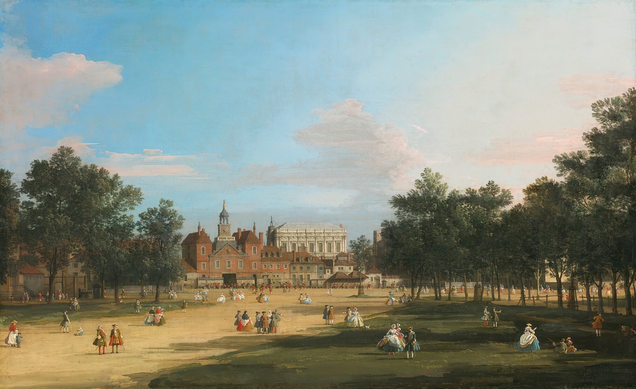 Canaletto - London, A View Of The Old Horse Guards And Banqueting Hall, Whitehall Seen From St. James’ Park