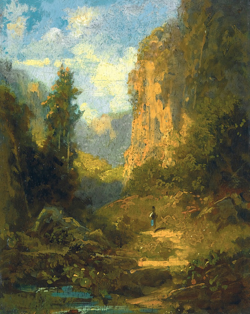 Carl Spitzweg - Gebirgslandschaft (Mountain Landscape)