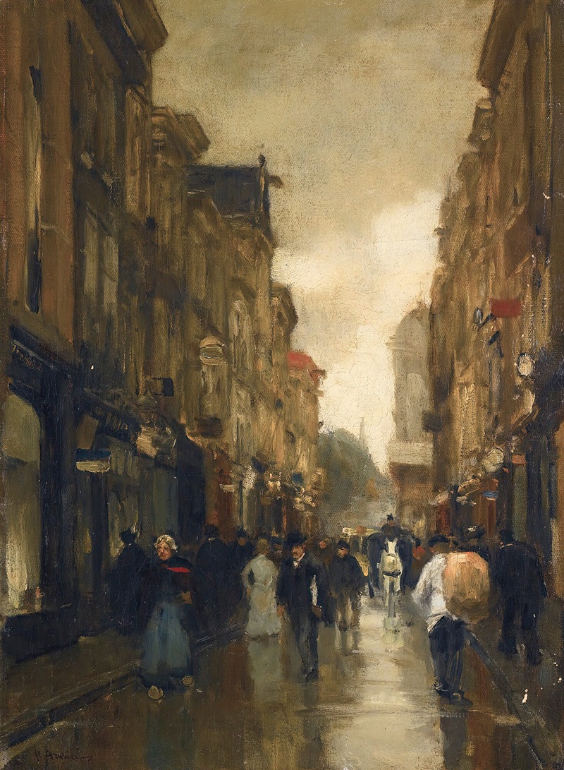 Floris Arntzenius - Figures In The Spuistraat, The Hague