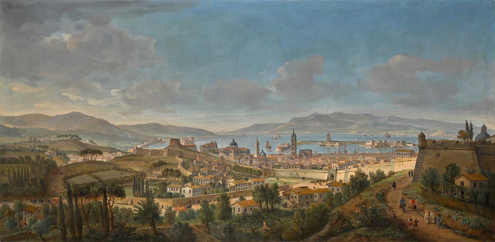 Gaspar Van Wittel - Messina, A Panoramic View Of The City Towards The Sea From The Colle Del Tirone