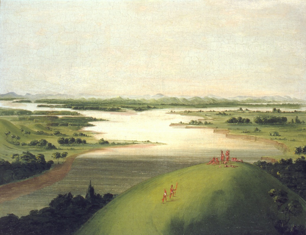 George Catlin - Mouth Of The Platte River, 900 Miles Above St. Louis