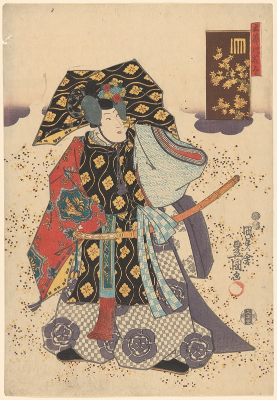 Utagawa Kunisada (Toyokuni III) - An Actor with an Elaborate Robe