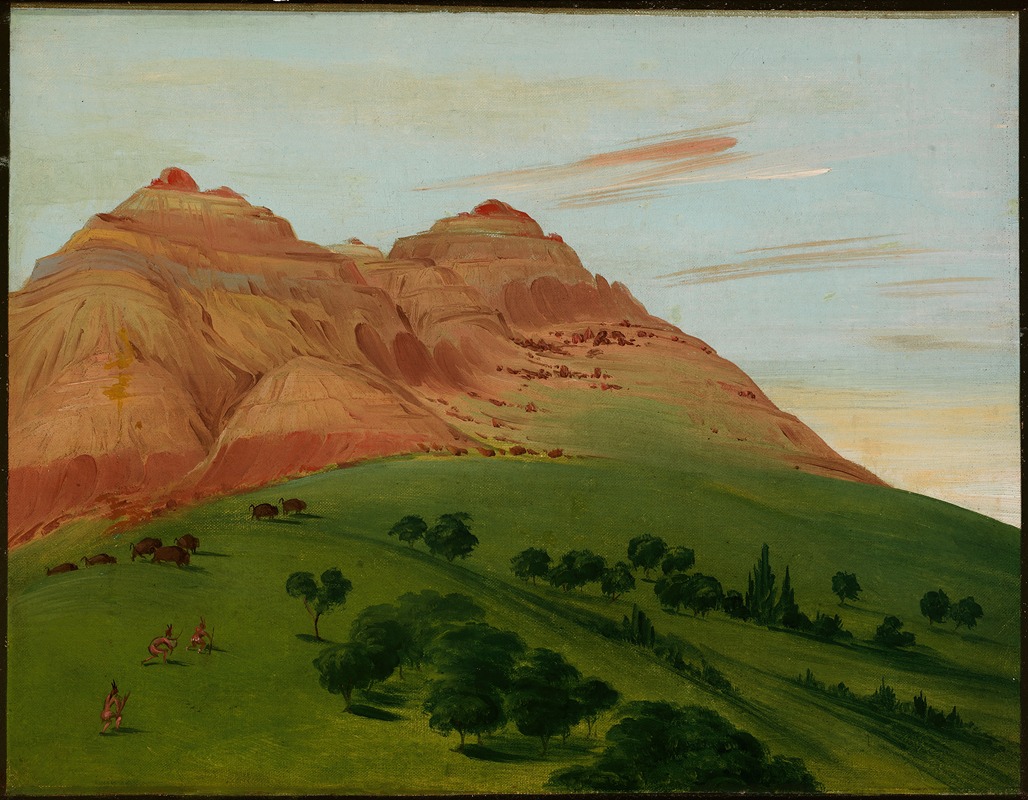 George Catlin - View In The Grand Detour, 1900 Miles Above St. Louis