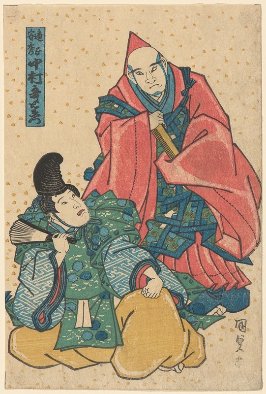 Utagawa Kunisada (Toyokuni III) - High-ranking Monk, Yasuhide Playing the Role of Nakamura Utaemon