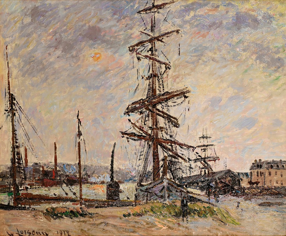 Gustave Loiseau - Bateaux À Quai Au Havre