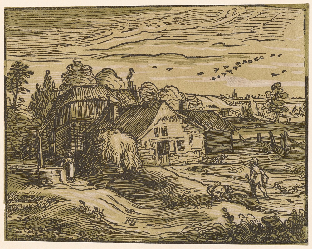 Hendrick Goltzius - Landschaft Mit Bauerngehöft