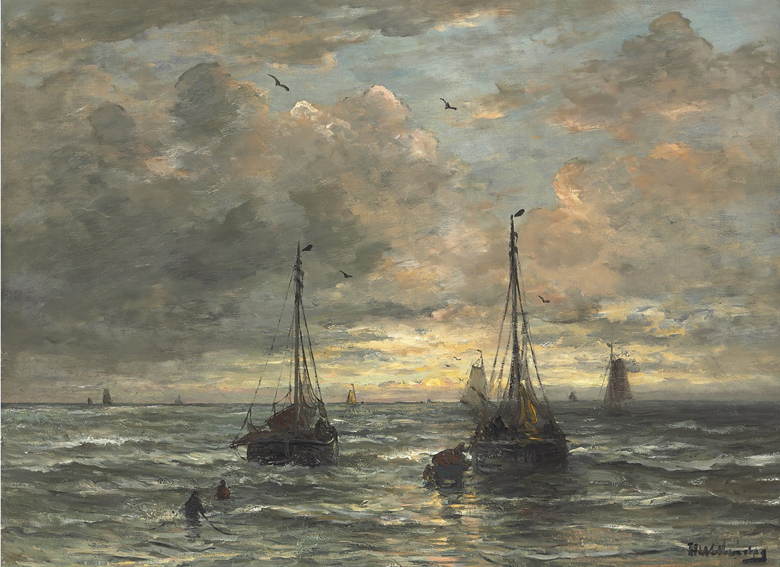 Hendrik Willem Mesdag - Return Of The Fishing Fleet