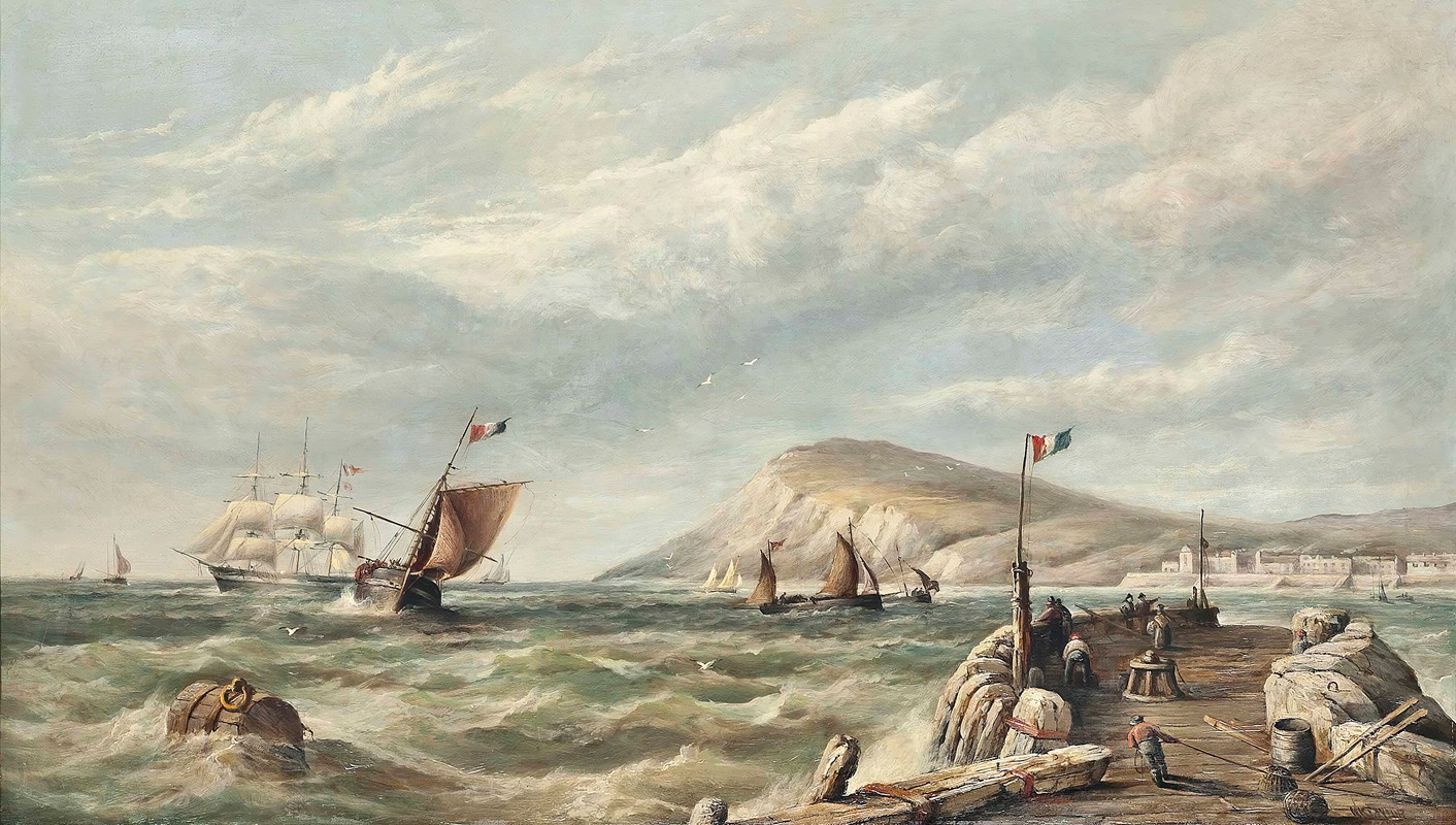 Henry King Taylor - Bustling Activity Off The French Coast