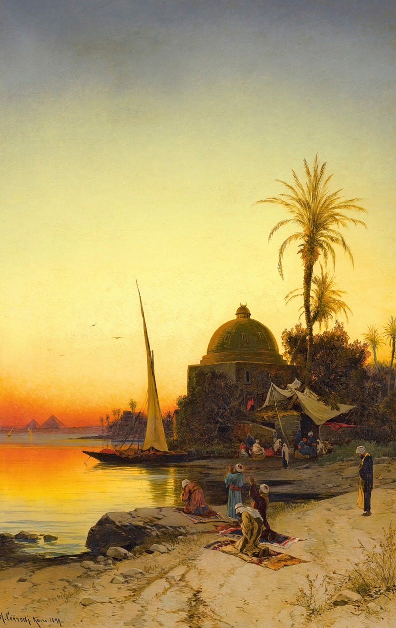 Hermann David Salomon Corrodi - On The Banks Of The Nile