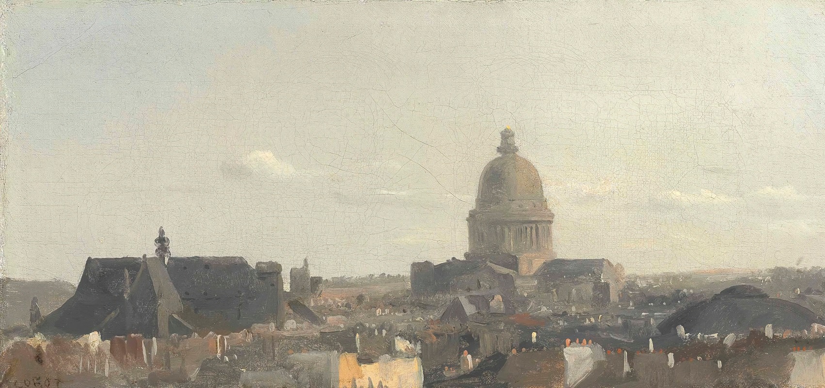 Jean-Baptiste-Camille Corot - Vue Du Panthéon À Paris (‘view Of The Pantheon, Paris’)