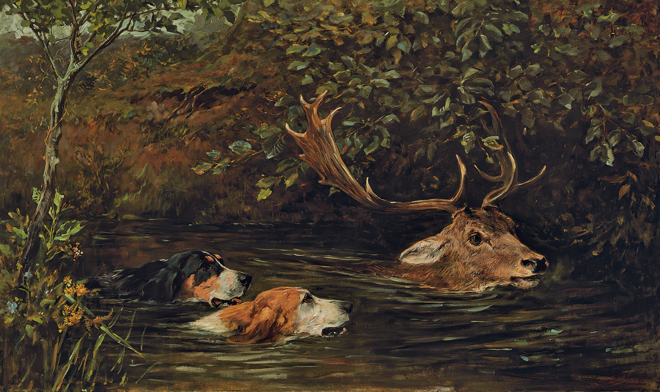 John Emms - A Stag At Bay