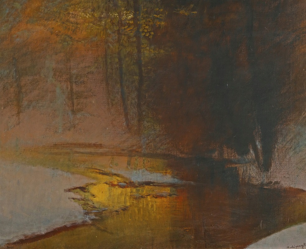 Ladislav Mednyánszky - Snowy River At Sunset