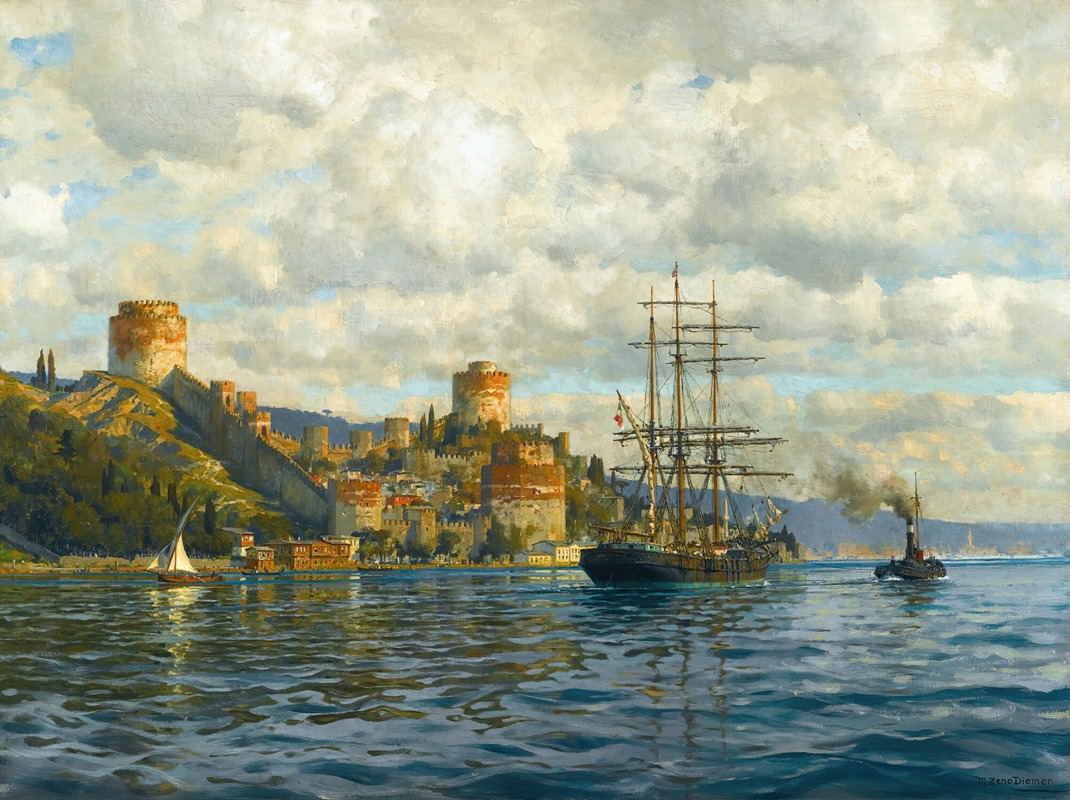 Michael Zeno Diemer - View Of The Bosphorus With Rumelihisari
