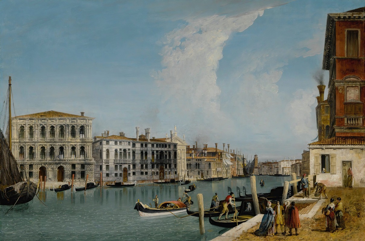 Venice A View Of The Grand Canal With Ca Pesaro And Palazzo