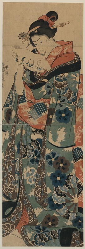 Utagawa Kuniyoshi - Fumi yomu musume