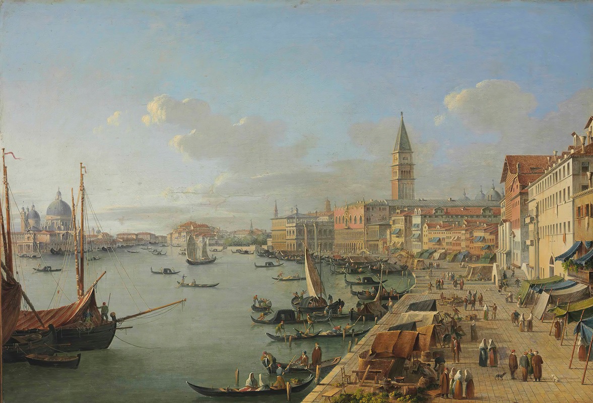 Roberto Roberti - A View Of Venice With The Doge’s Palace, Saint Mark’s Campanile And Santa Maria Della Salute