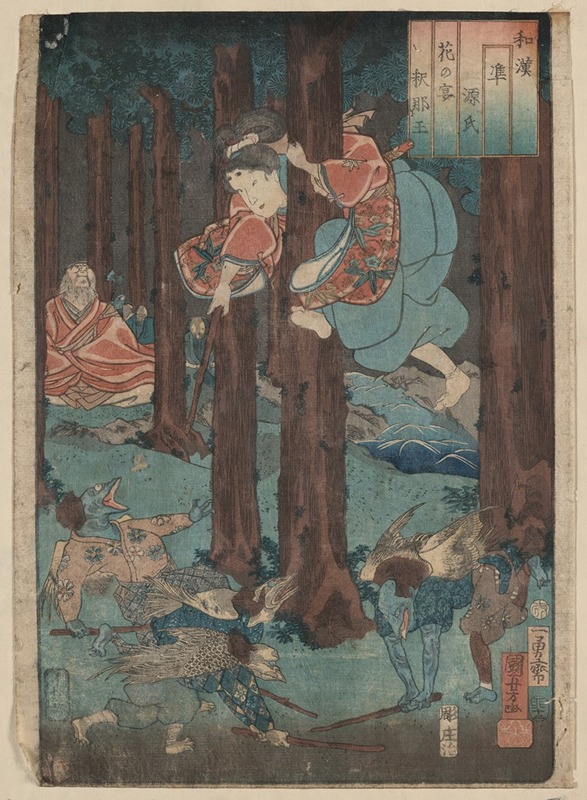 Utagawa Kuniyoshi - Hana noen shanaō