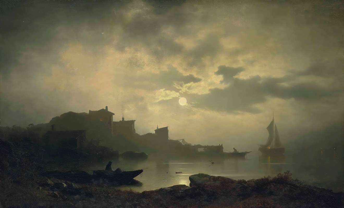 Sophus Jacobsen - Moonlit Bay