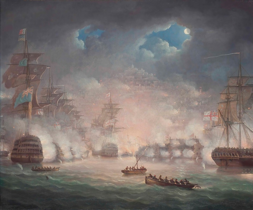 Thomas Buttersworth - The Bombardment Of Algiers, 27 August 1816