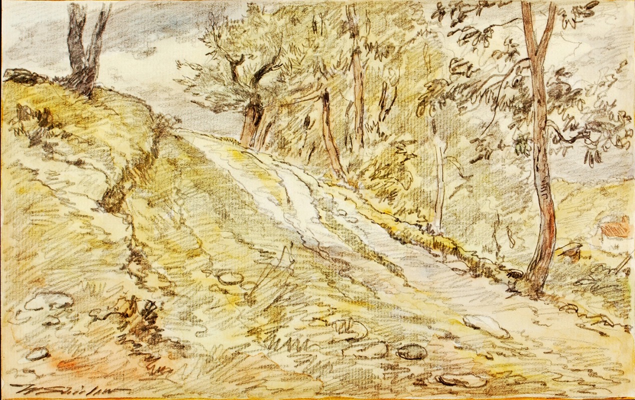 Walter Shirlaw - Landscape Sketch