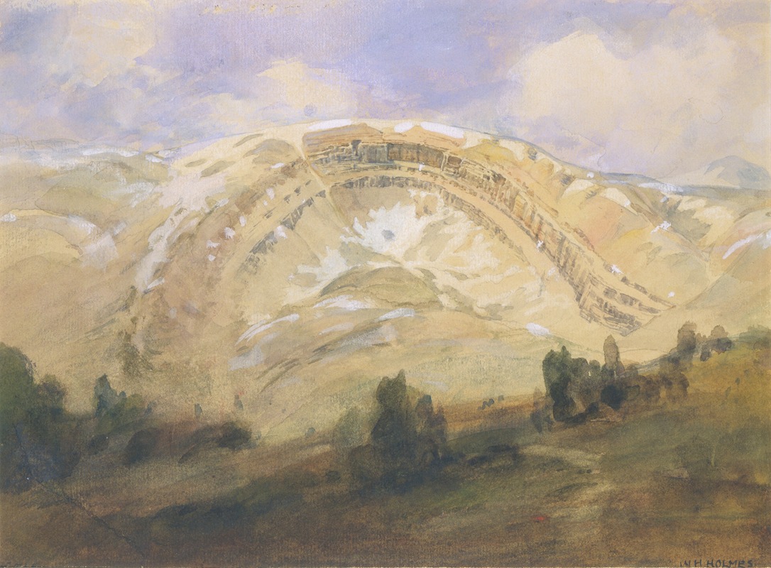 William Henry Holmes - Folded Strata, A Great Geological Arch, Colorado
