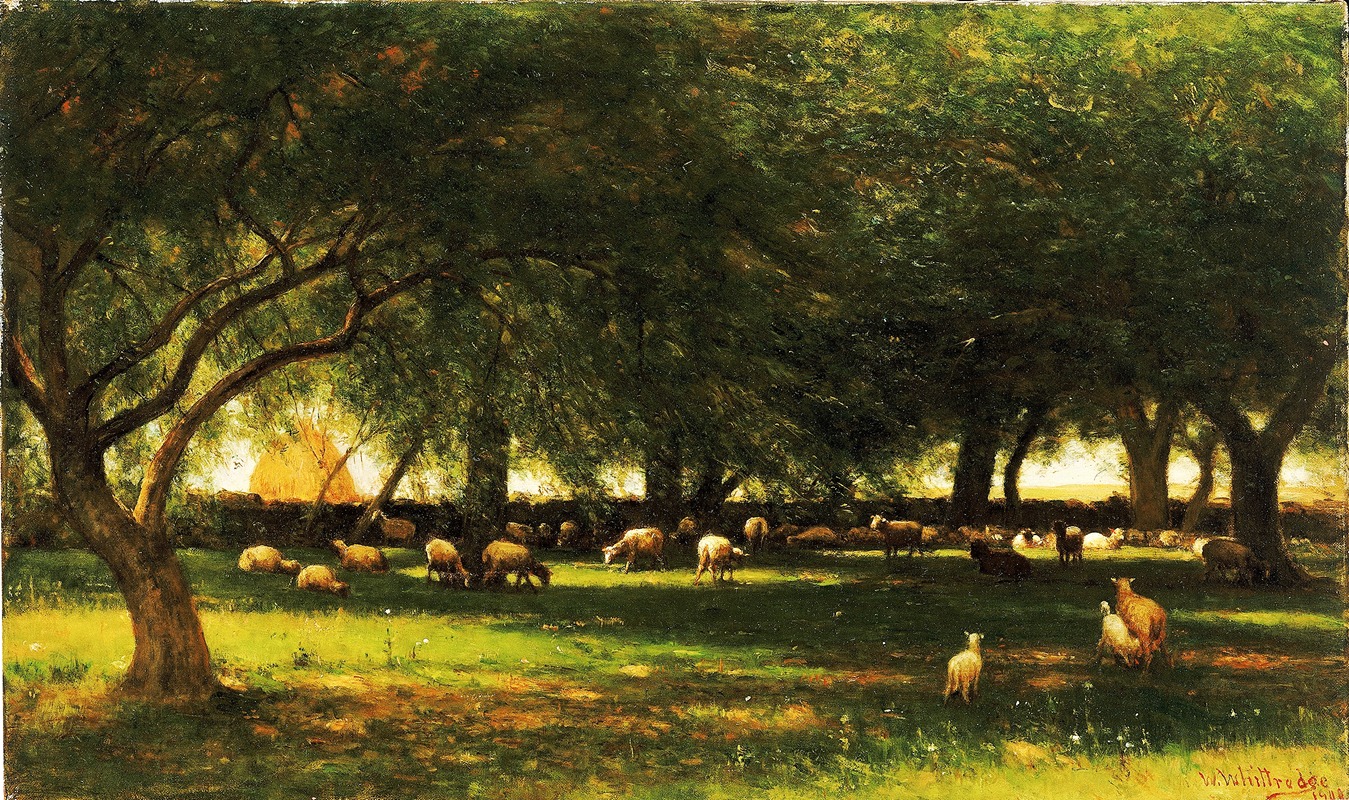 Worthington Whittredge - Noon In The Orchard