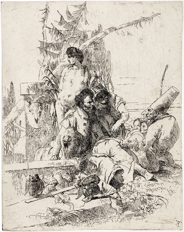 Giovanni Battista Tiepolo - Punchinello gives counsel