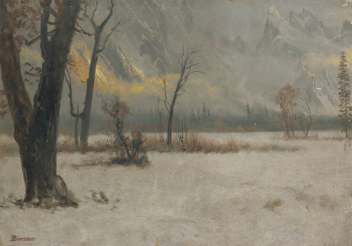 Albert Bierstadt - Winter Landscape