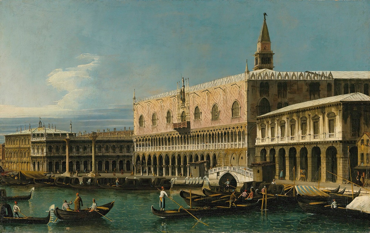 Bernardo Bellotto - Venice, A View Of The Molo, Looking West, With The Palazzo Ducale And South Side Of The Piazzetta