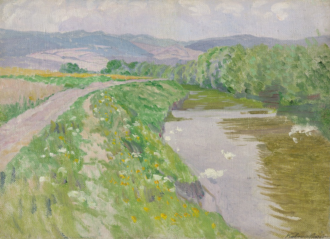 Ferdinand Katona - Landscape with a River