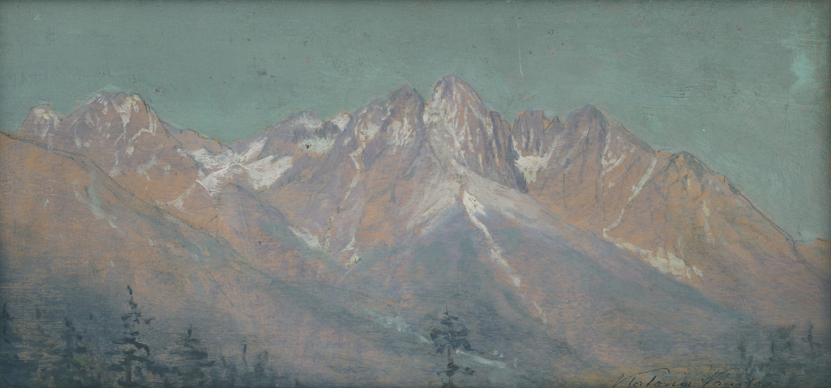 Ferdinand Katona - View of the High Tatras