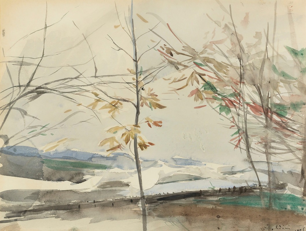 Giovanni Boldini - Autumn Landscape With Trees