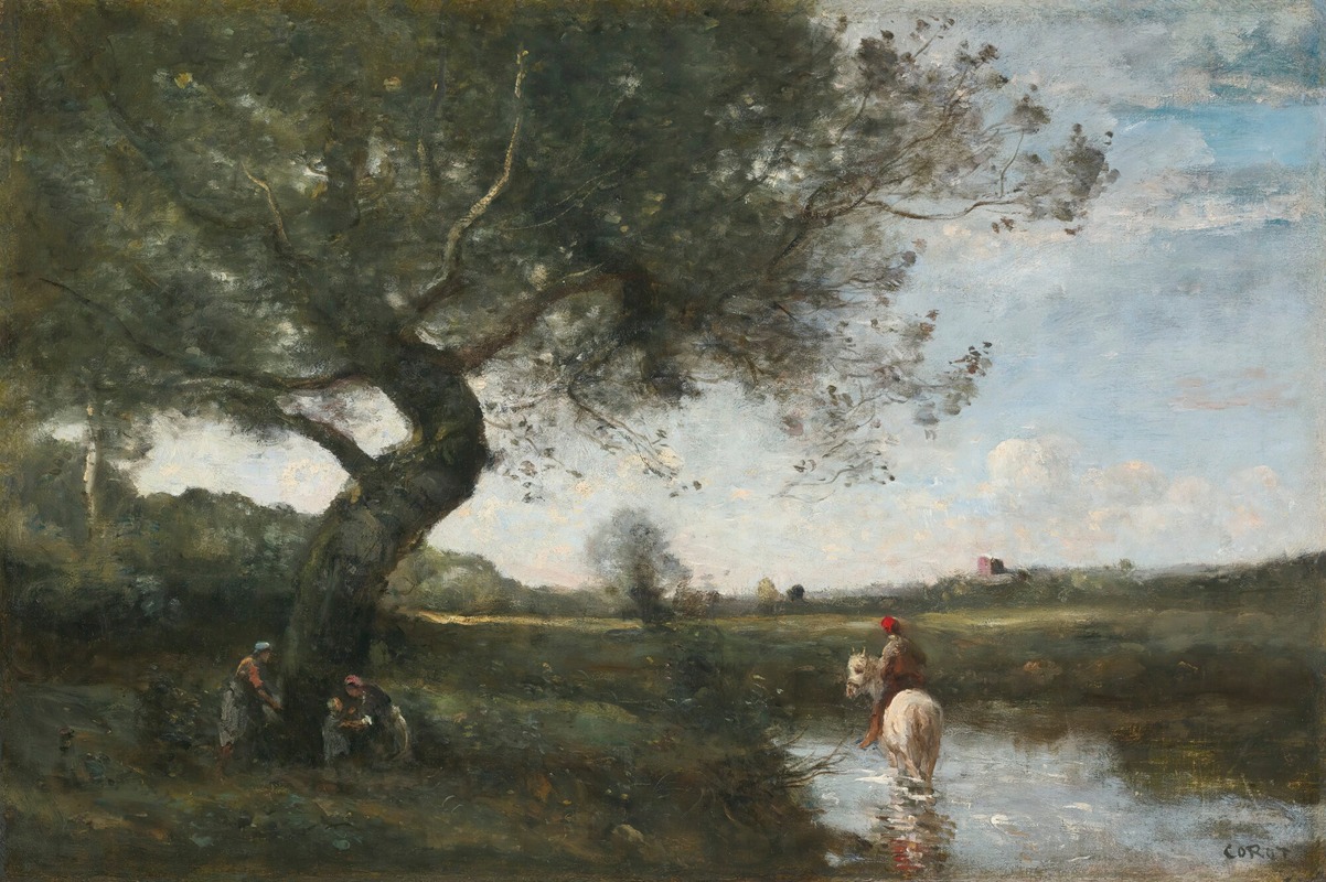 Jean-Baptiste-Camille Corot - Le Ruisseau Au Cheval Blanc