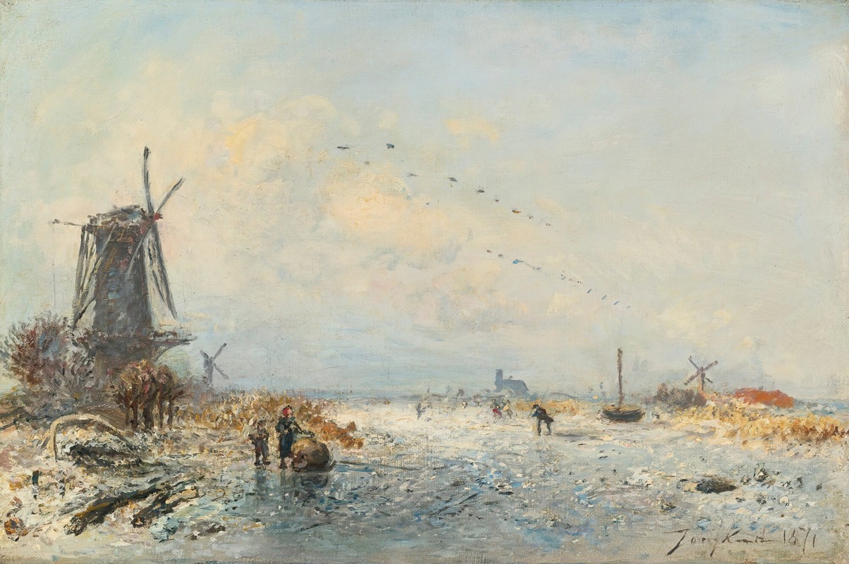 Johan Barthold Jongkind - Scène D’hiver En Hollande