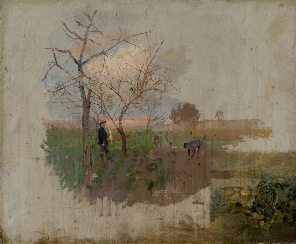 Ladislav Mednyánszky - Autumn in an Orchard