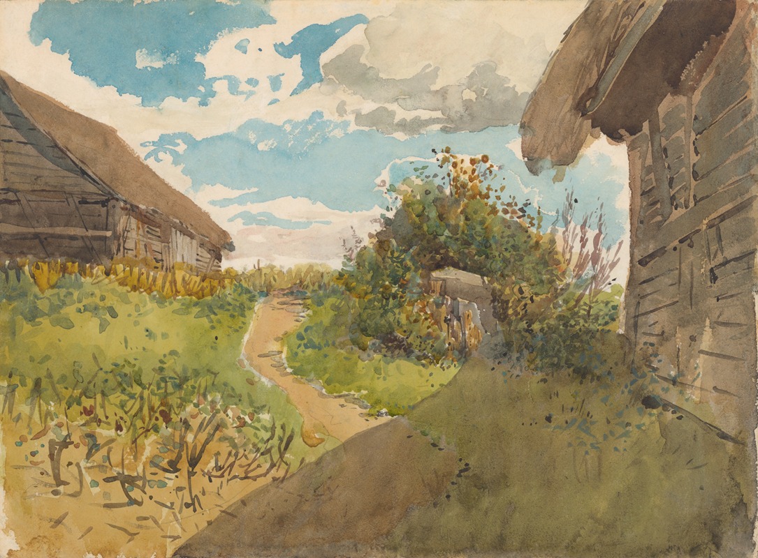 Ladislav Mednyánszky - Landscape betwen Haylofts