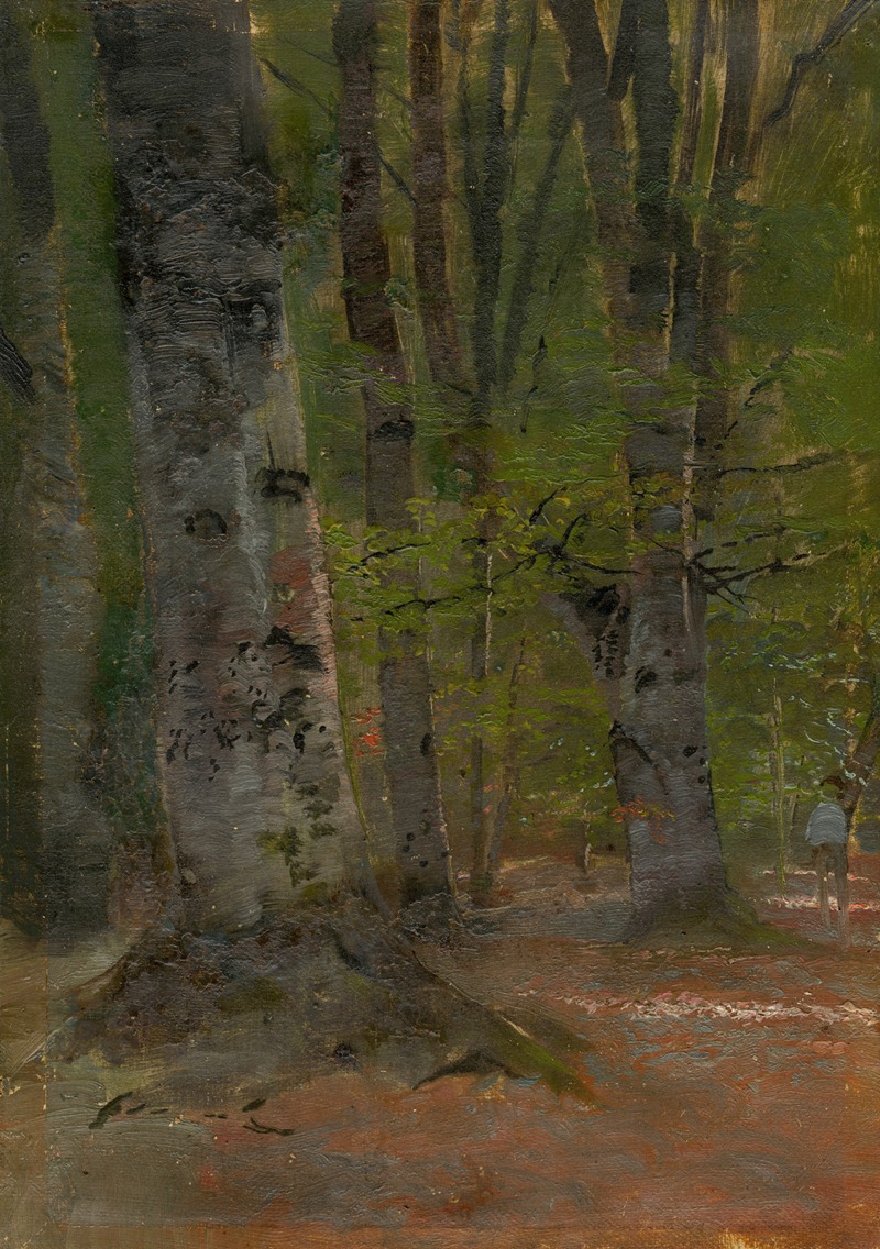 Ladislav Mednyánszky - Study of Forest Interior