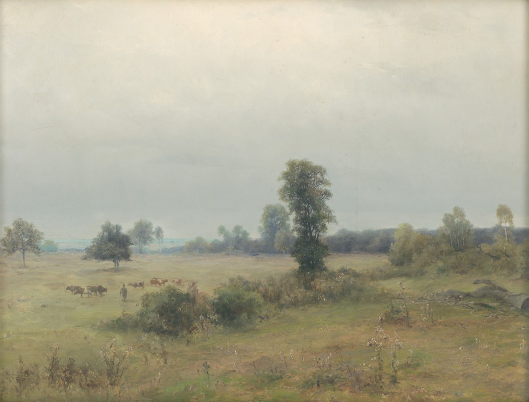 Ľudovít Čordák - Landscape with grazing cows