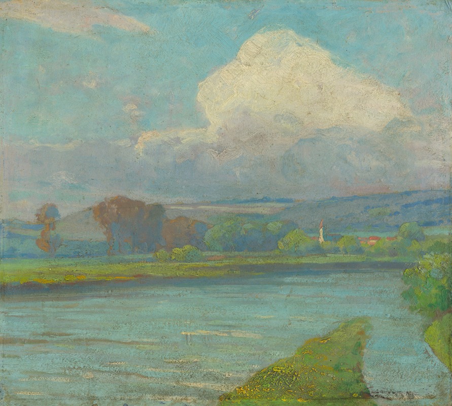 Ľudovít Čordák - Landscape with river