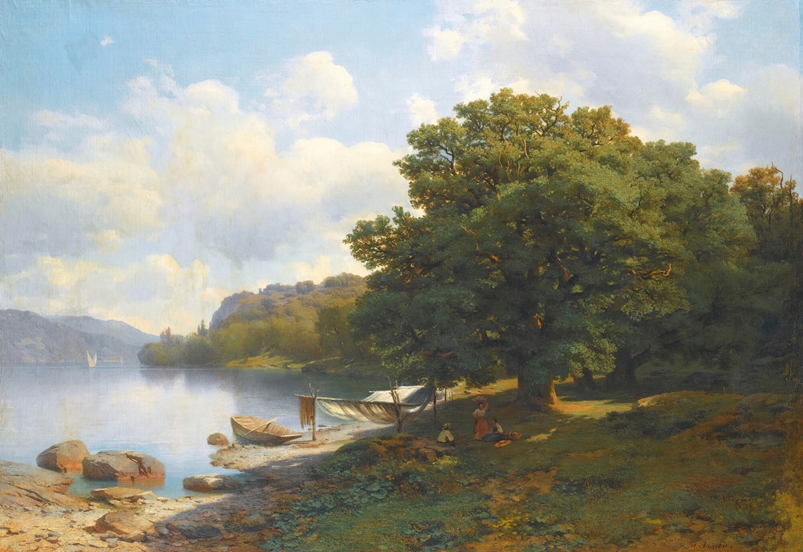 Mikhail Spiridonovich Erassi - On The Lake Shore