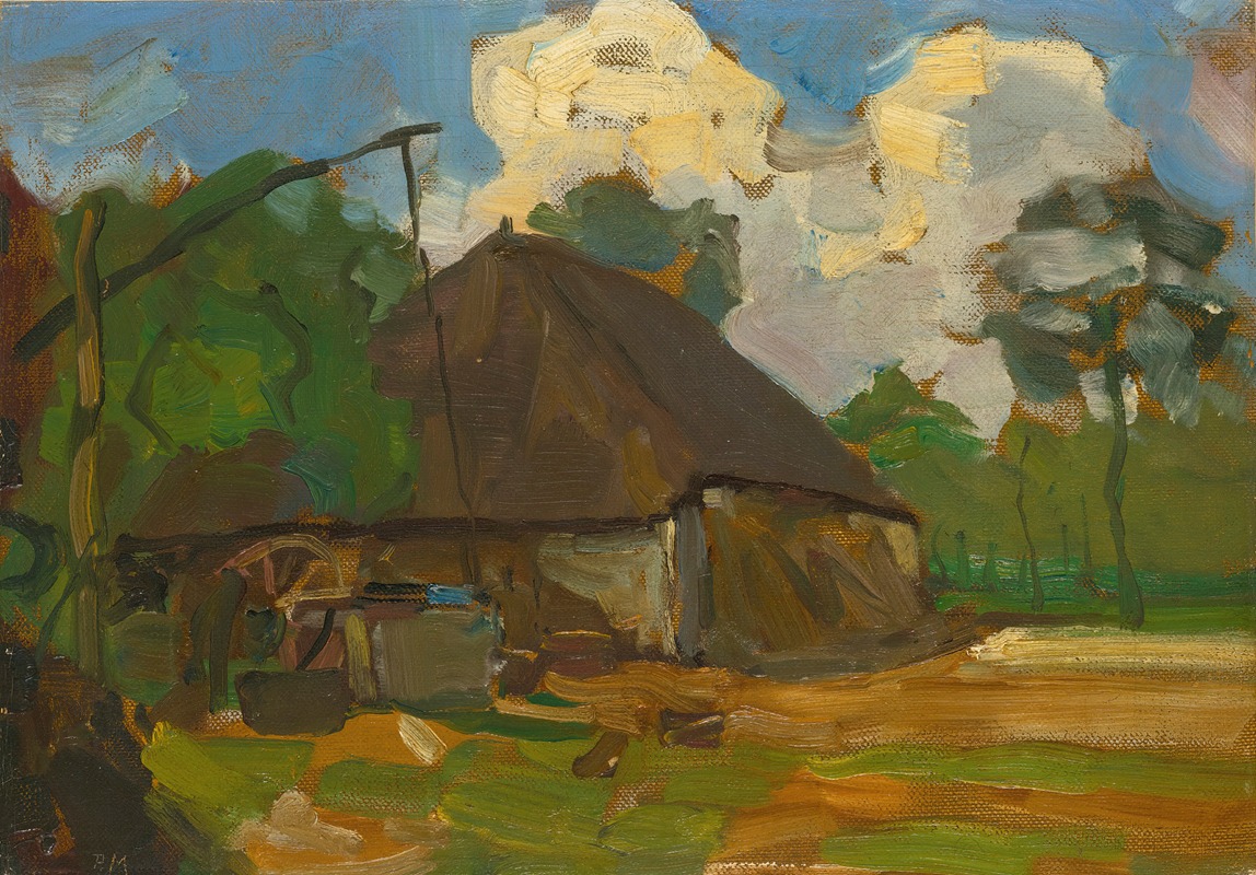 Piet Mondrian - Farm Building With Well In Daylight