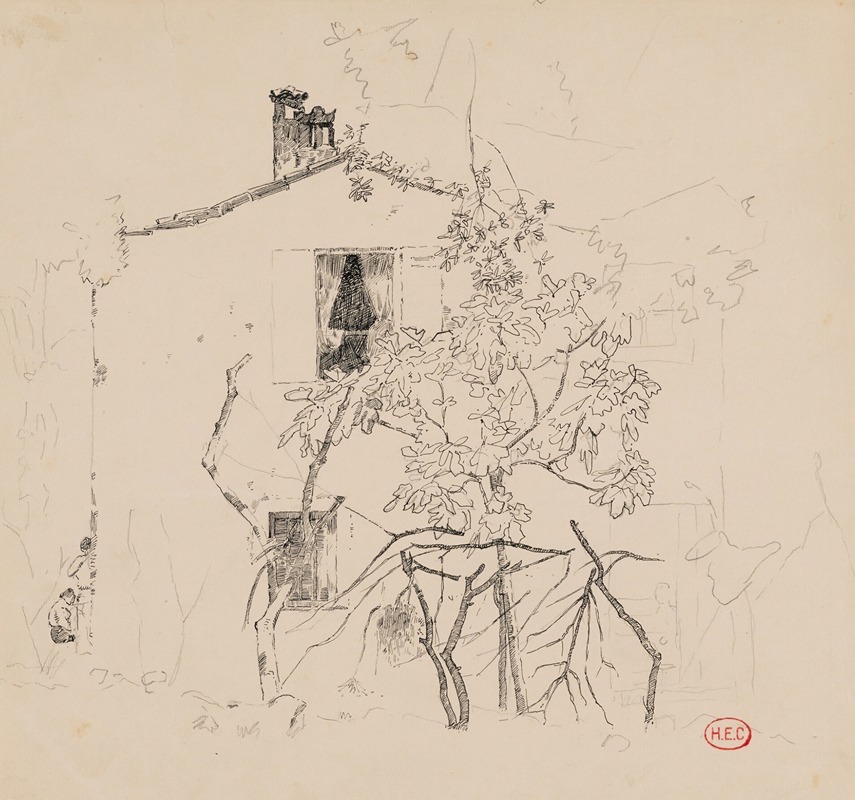 Henri-Edmond Cross - A house behind a tree