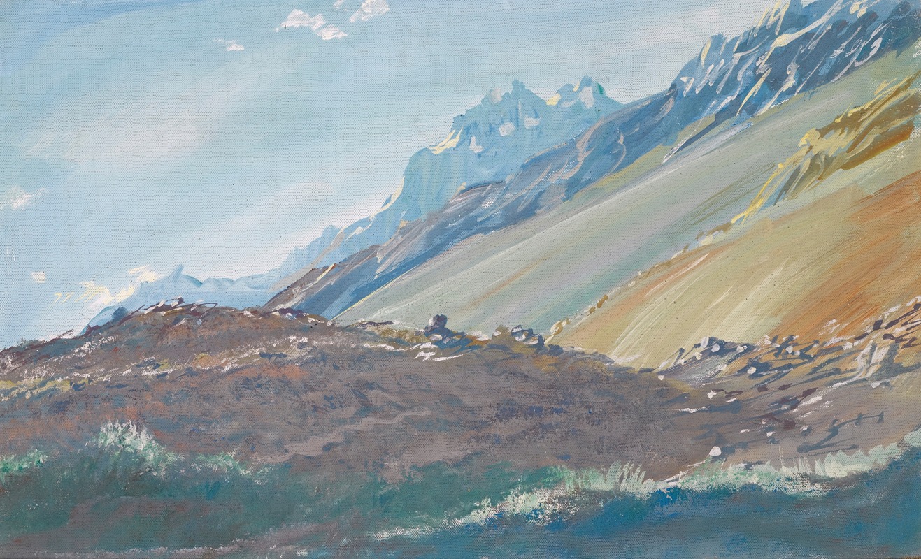 Alexandre Jacovleff - The Foothills Of The Karakoram Mountains