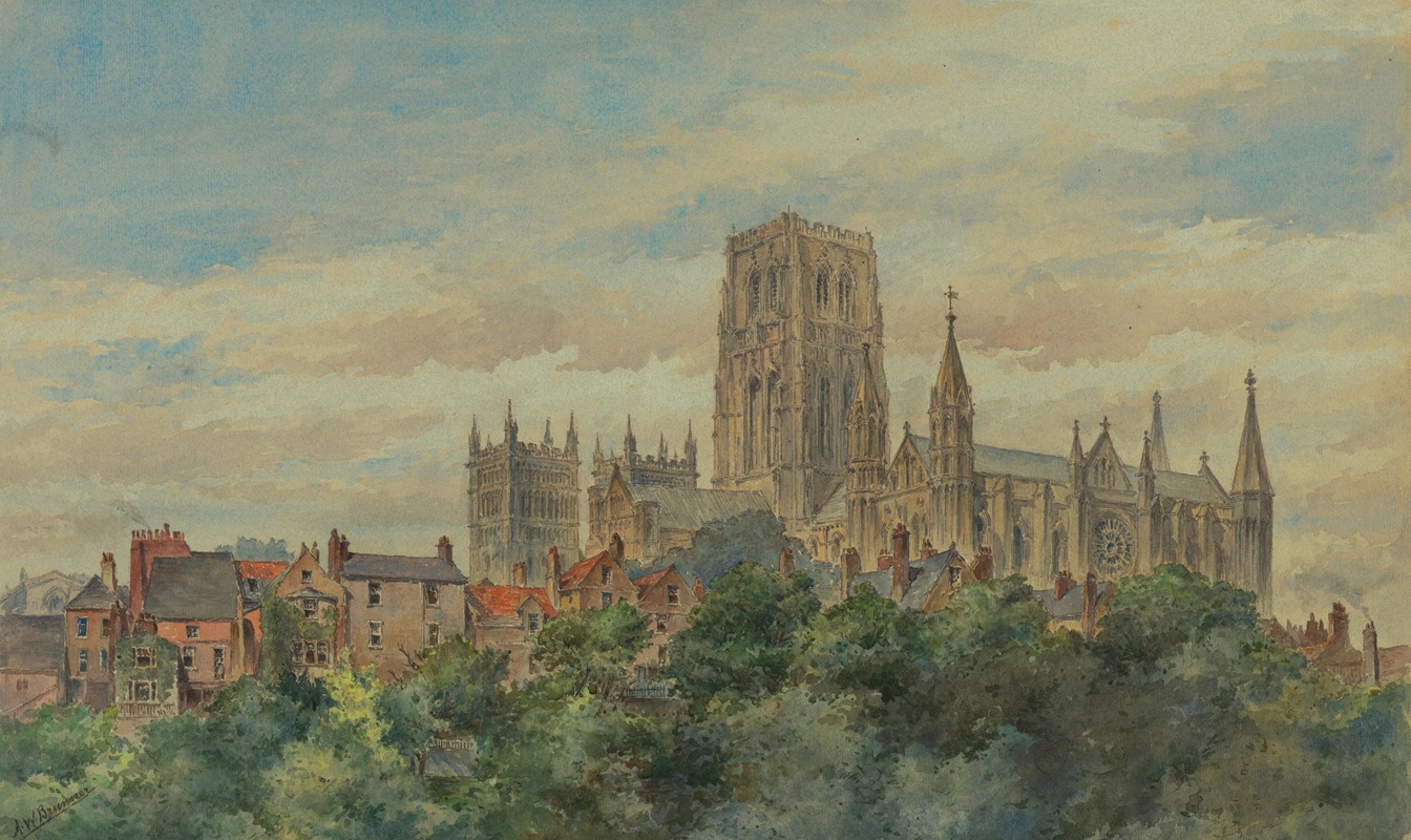 Arnold William Brunner - View Of Durham Cathedral