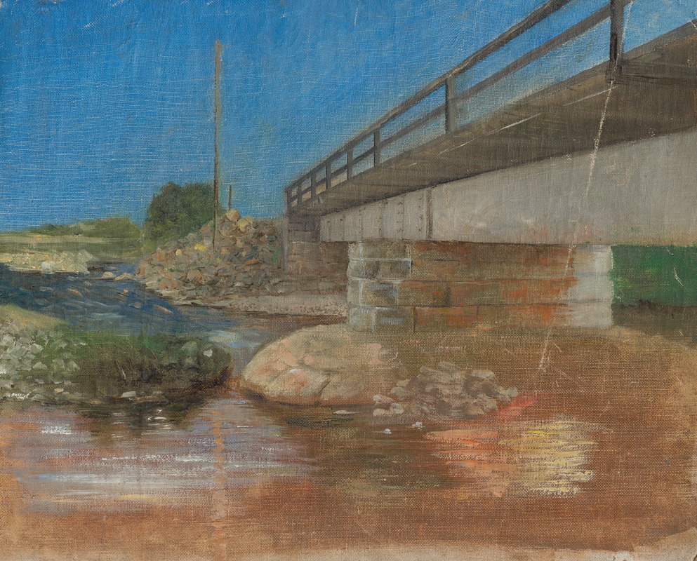 Aurel Ballo - Sketch Of A Landscape With A Bridge