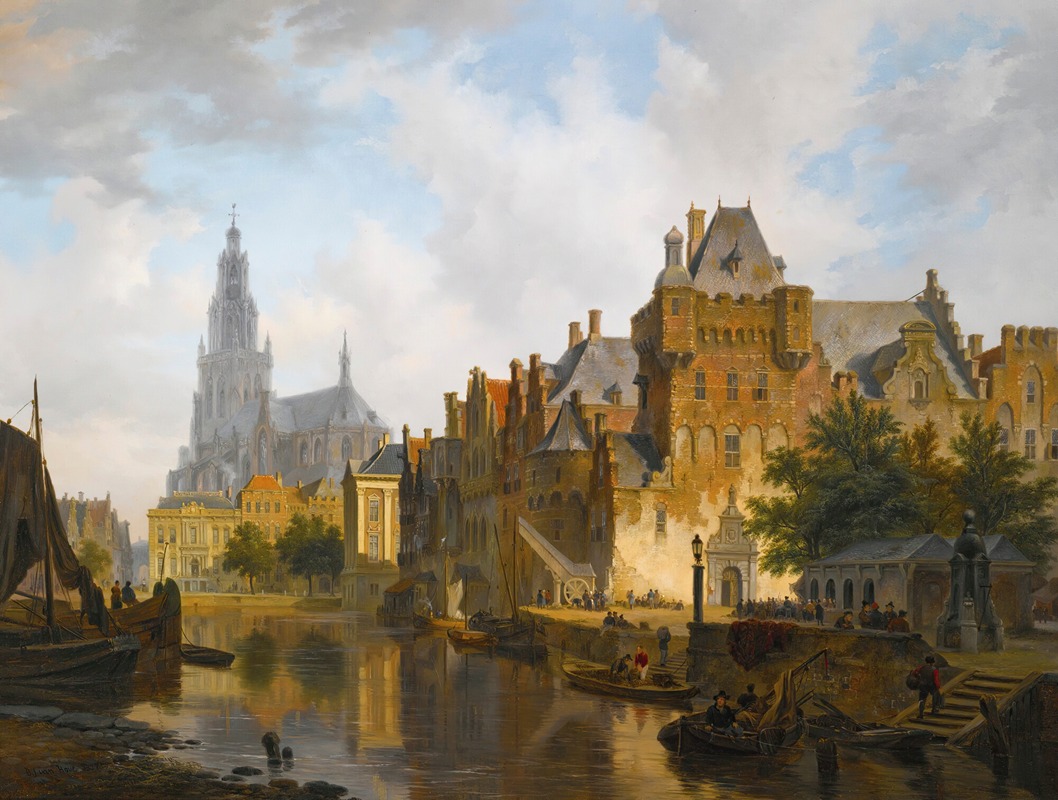 Bartholomeus Johannes van Hove - A Capriccio View Of The Hofvijver, The Hague