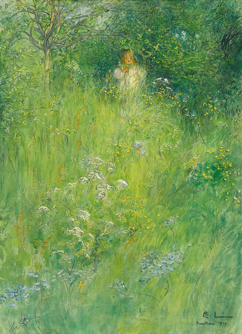 Carl Larsson - A Fairy (Kersti In The Meadow)