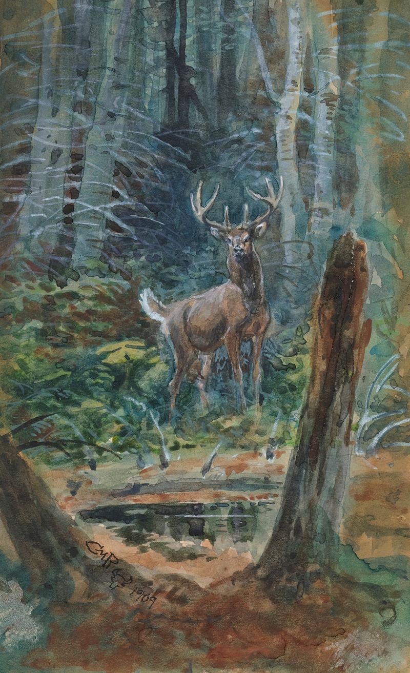 Charles Marion Russell - Deer In The Dell