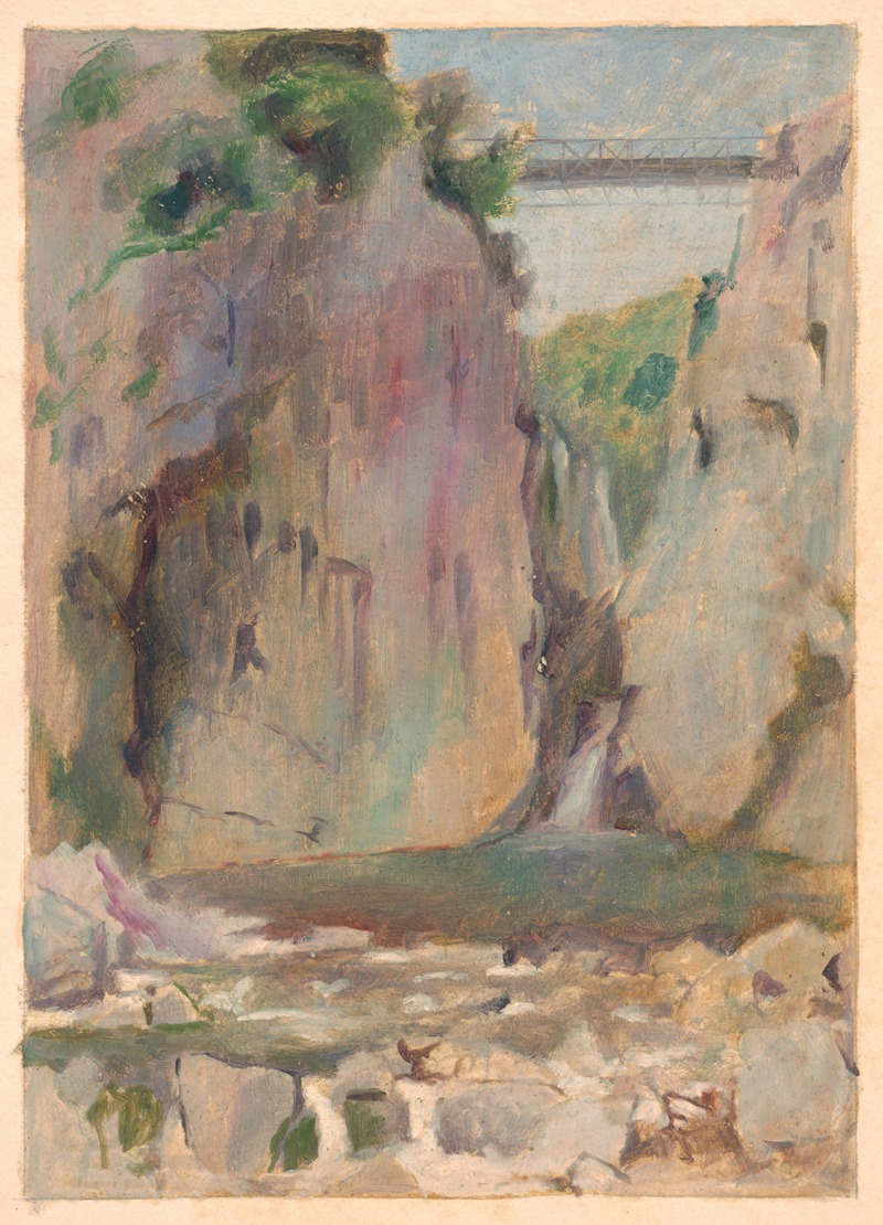 Dezider Czölder - Landscape with a Waterfall