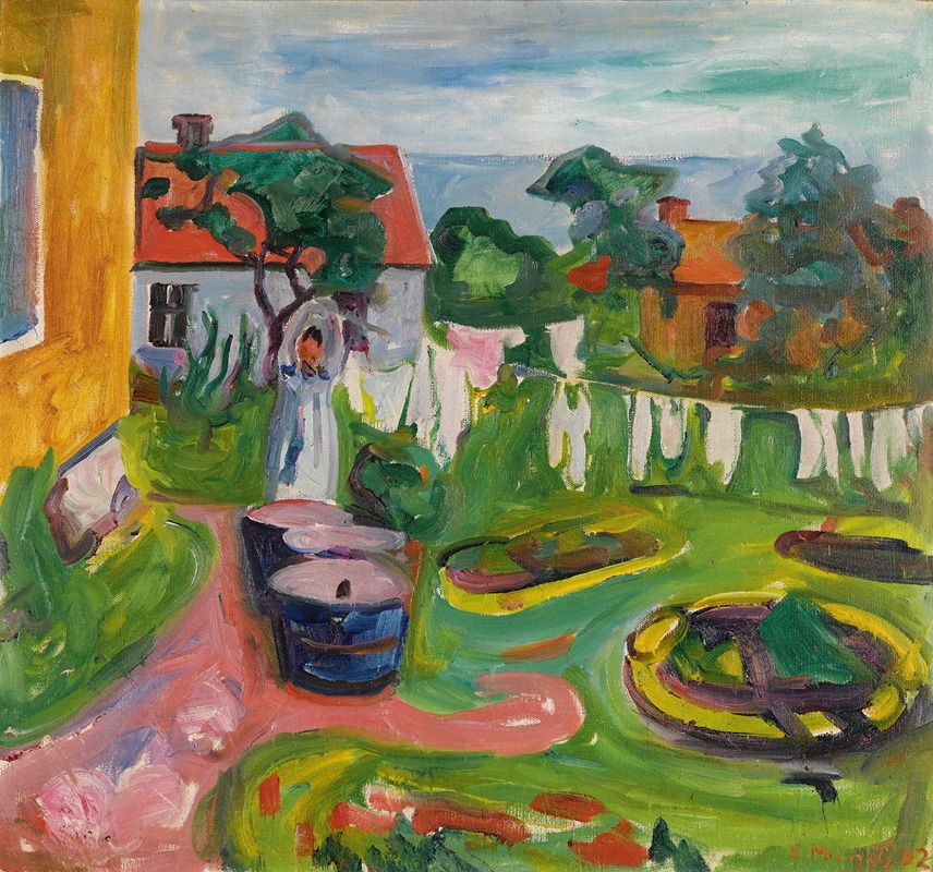 Edvard Munch - Clothes On A Line In Åsgårdstrand